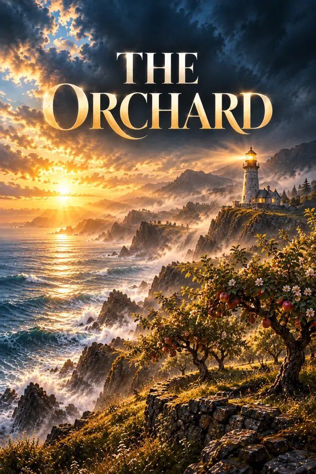 Cover artwork concept titled The Orchard